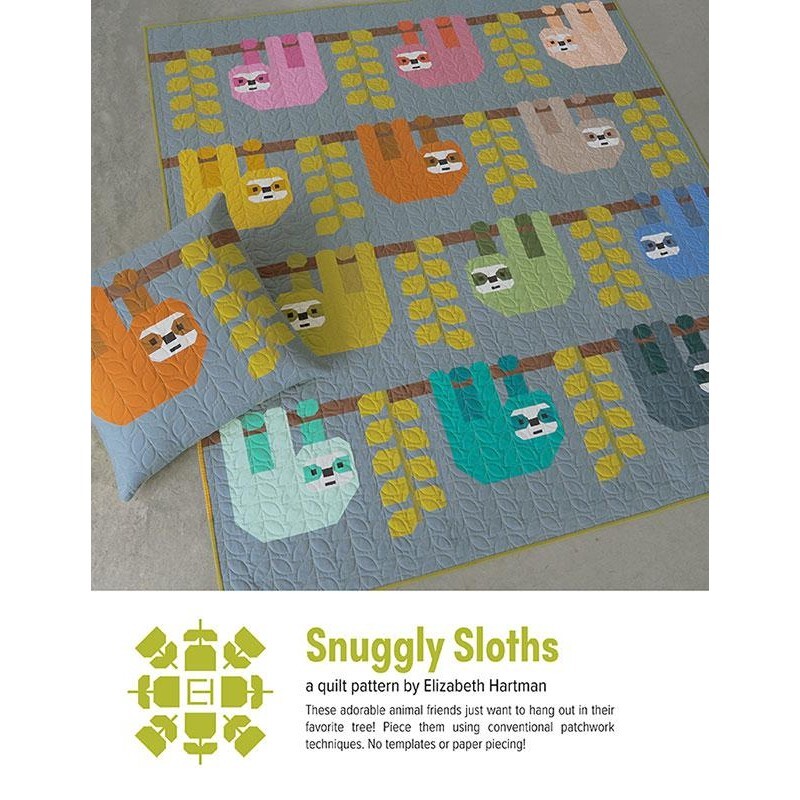 Snuggly Sloths - Printed Quilt Pattern by Elizabeth Hartman